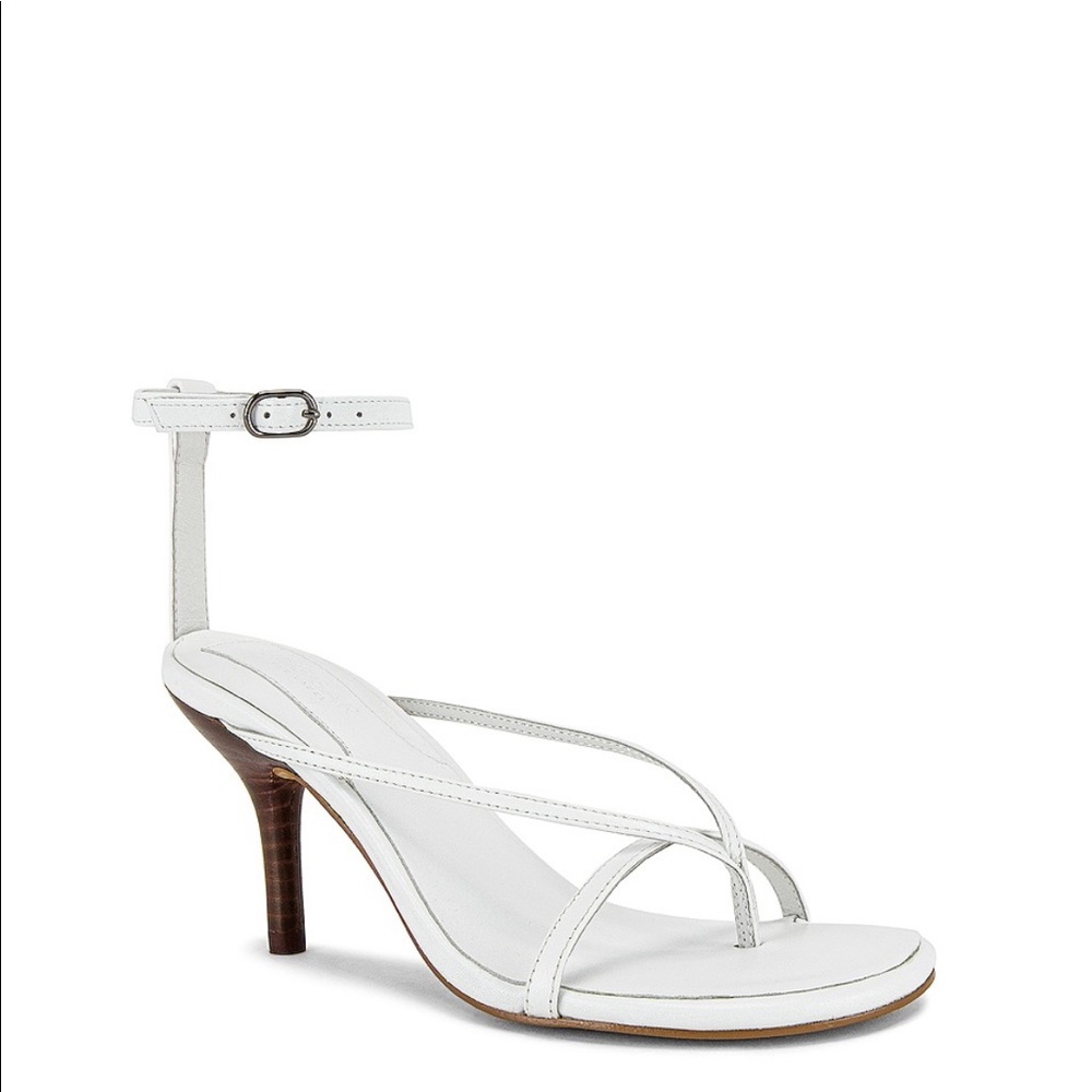 rein heel sandal in white